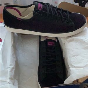 Keds Kickstart Velvet Black Sneakers
